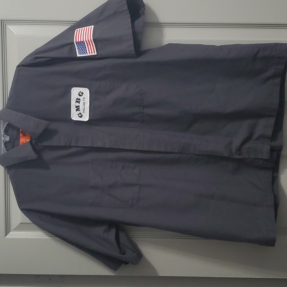 GMBG Grey button down shirt